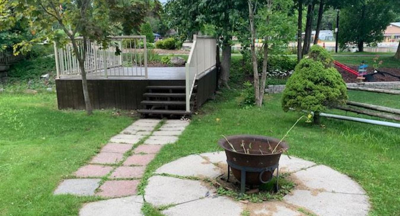 firepit and deck